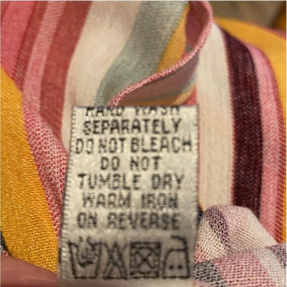 NWT La Moda Vertical Stripe Maxi Dress High Slits Size S/M - Picture 9 of 12